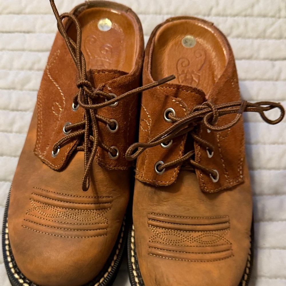 Ariat Tan Leather Womens Oxfords